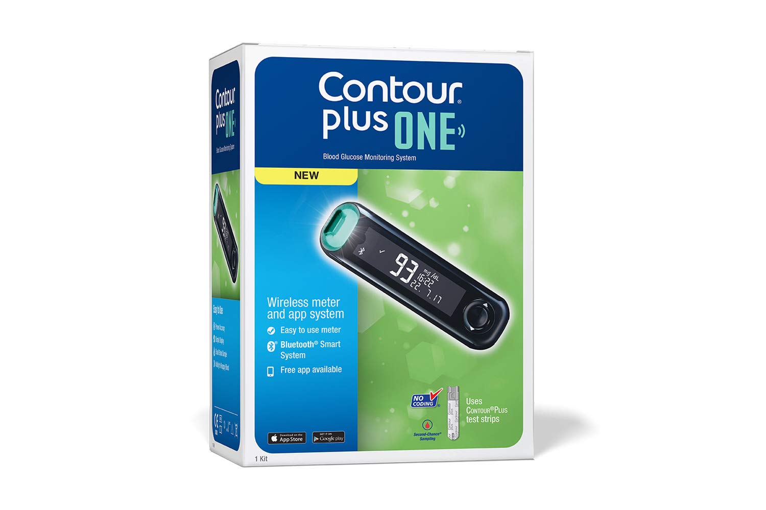 CONTOUR PLUS ONE Meter With 10 Free Test Strips and 50 Test Strips Combo. - Image 2