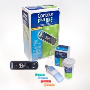 CONTOUR PLUS ONE Meter With 10 Free Test Strips and 50 Test Strips Combo.