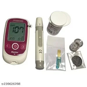 STANDARD Mentor Fully Automatic Sugar Testing Glucometer machine with (2×25)Strips – Home Use