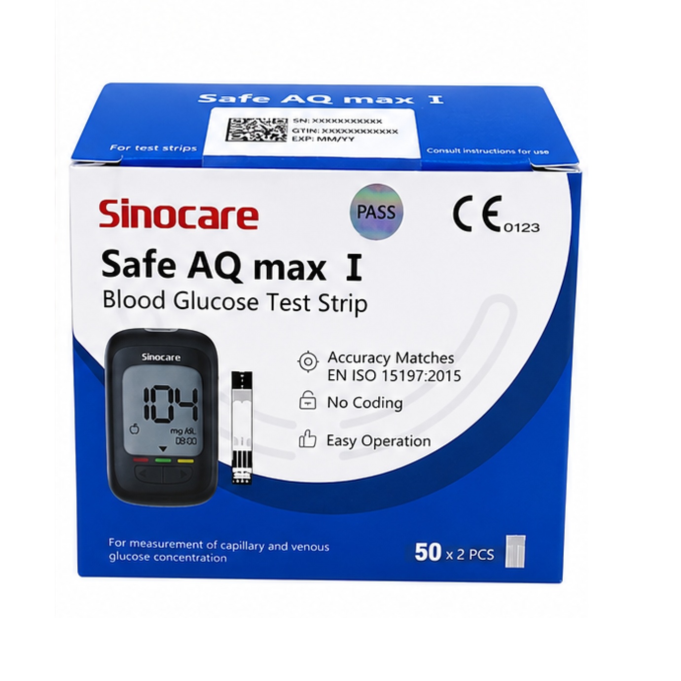 Buy Sinocare Safe AQ Max 100 Test Strips Pack