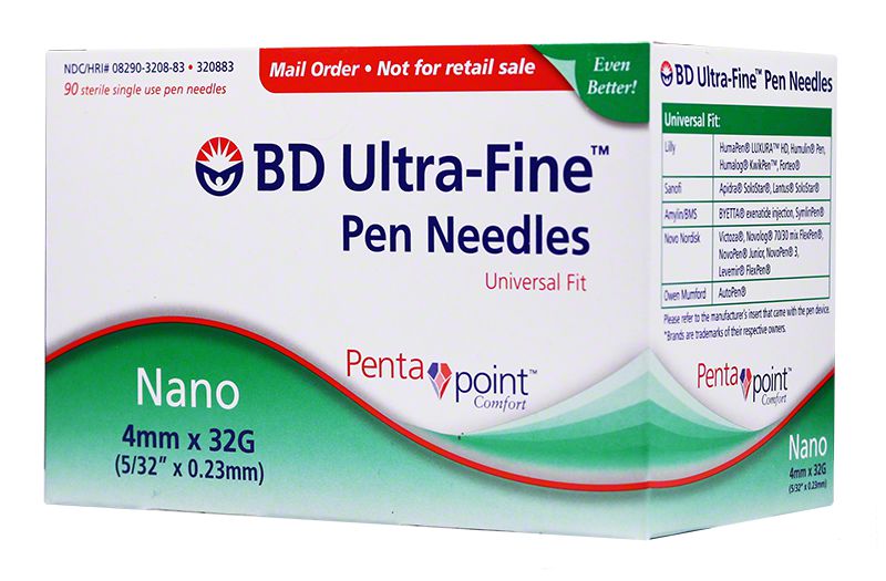 BD 4MM NEEDLE 50 Needles