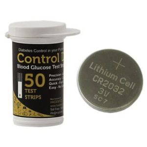Control D Glucometer Strips and Batteries